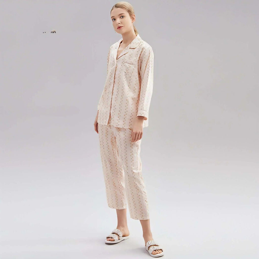 Women's Cotton Pajamas Spring Long-sleeved Homewear Thin New