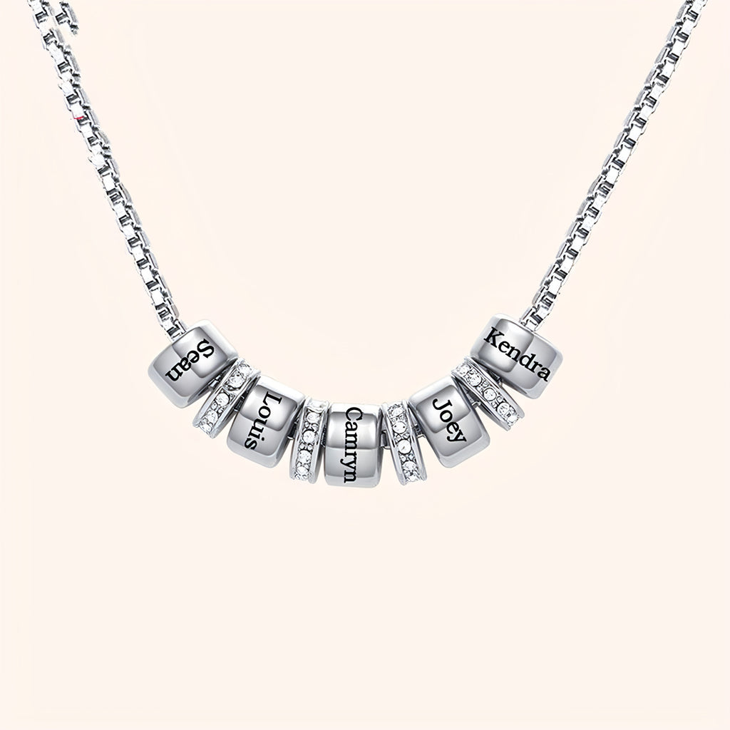 ✨ Personalized Diamond Bead Name Necklace – Your Story, Worn in Gold ✨