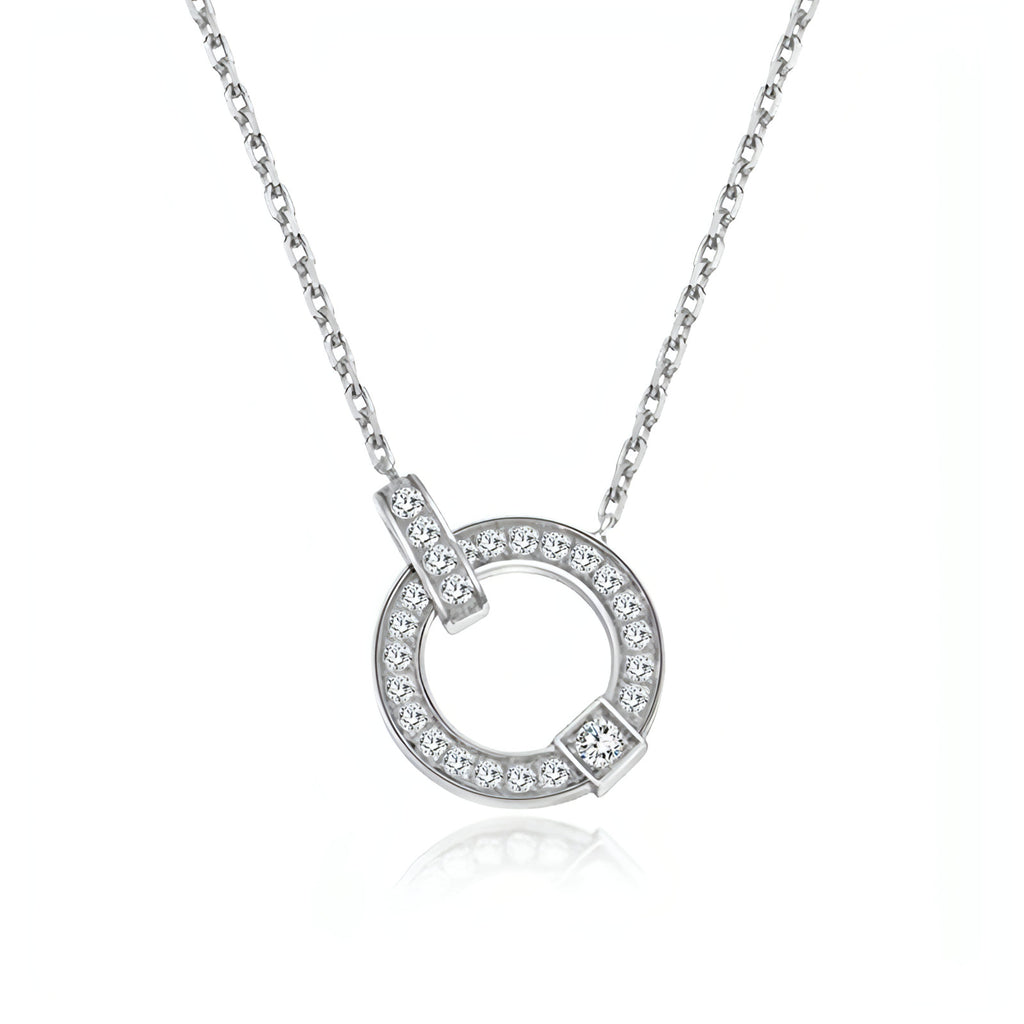 18K Gold Simple Fashion Diamond Clavicle Necklace