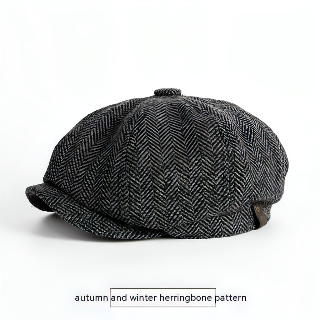 A1. Vintage Spring and Automne Laine de loisirs British Octogonal Hat