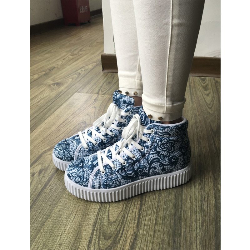 PrintKicks™ – Custom High-Top Platform Sneakers (Women)