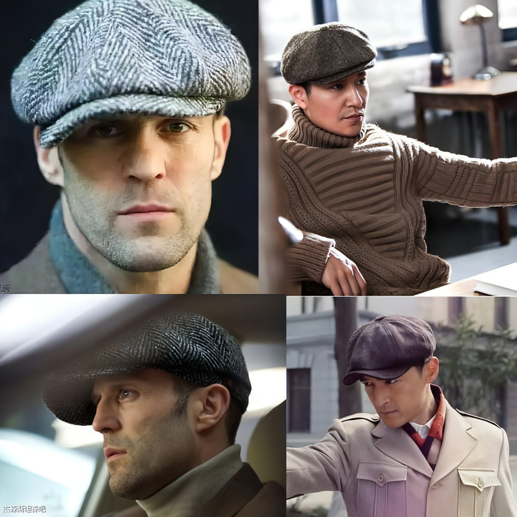 A1. Vintage Spring and Automne Laine de loisirs British Octogonal Hat