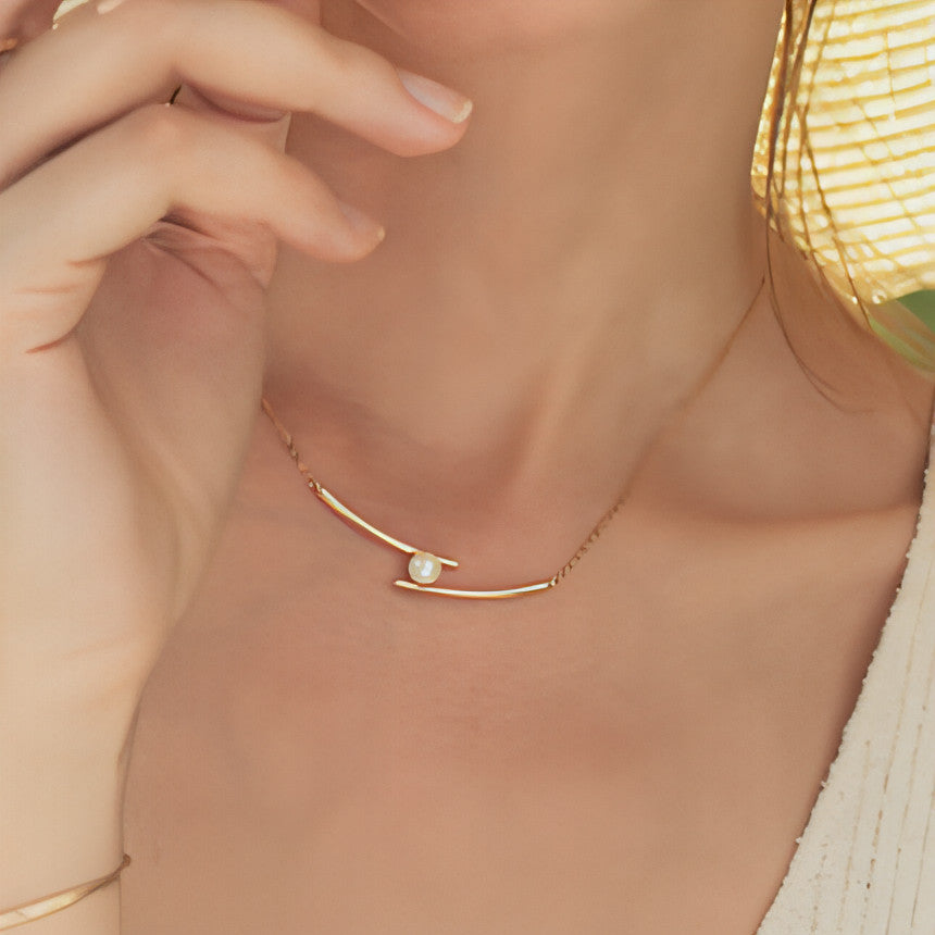 LuxeBaré™ – Chopsticks Clavicle Chain Necklace