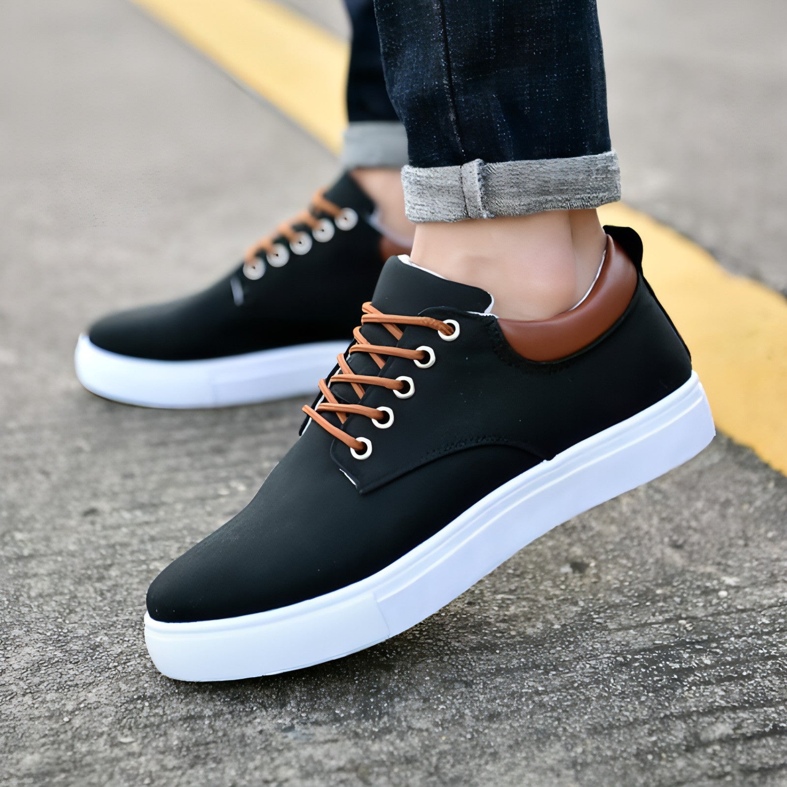 shoes student trend flat men