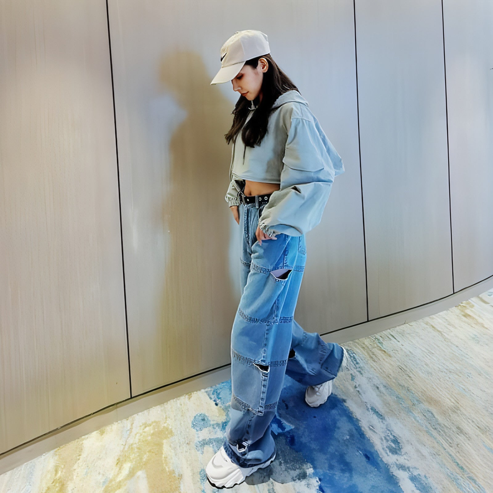 Persönlichkeit zerrissene Jeans Frauen Mode Nischendesign