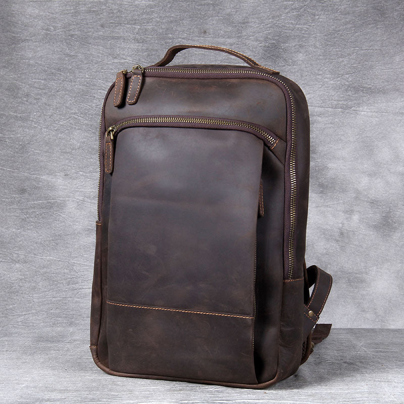 ALLFASHION™ – HeritageRider Crazy Horse Leather Backpack