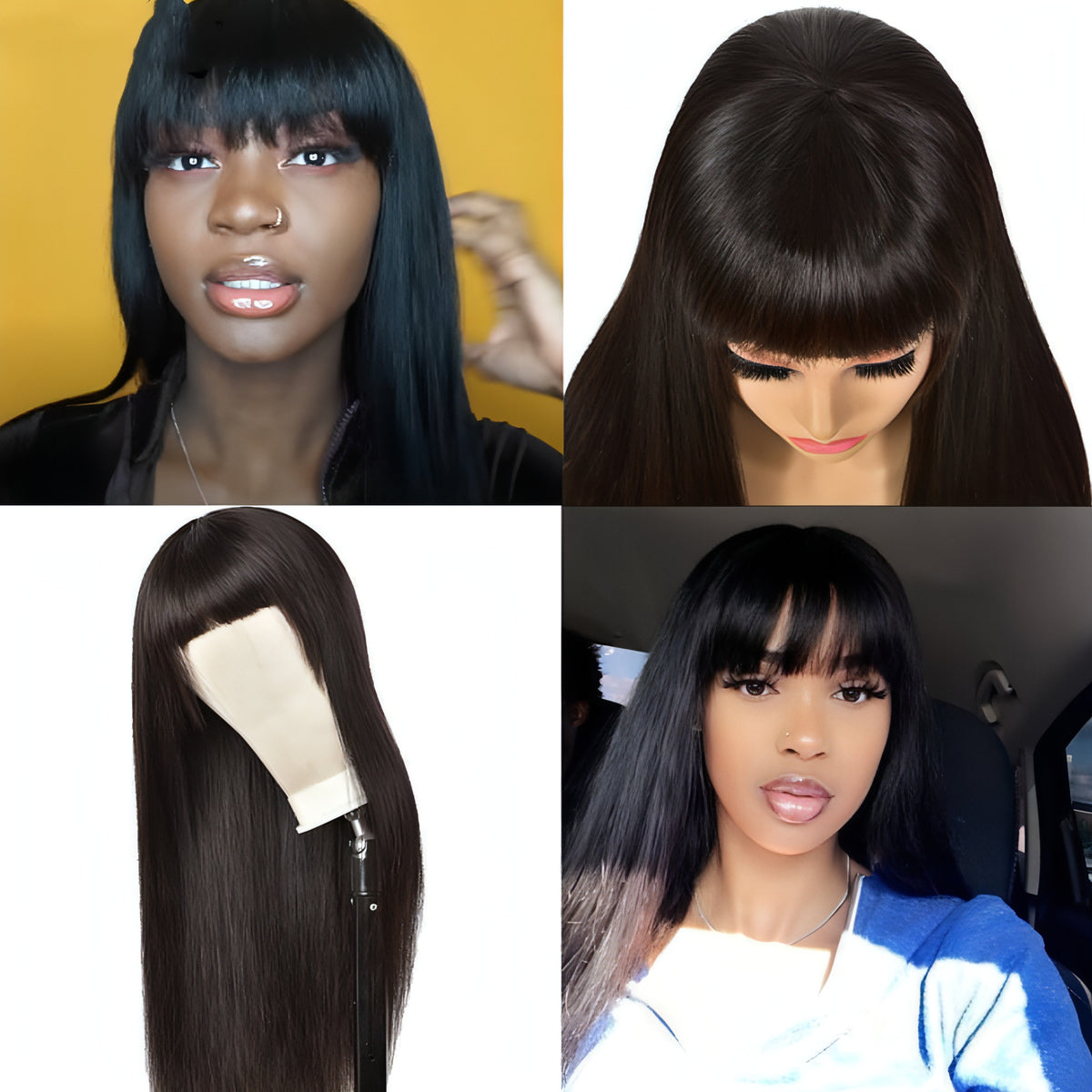 LuxeWave Headgear Upside Down Real Human Hair