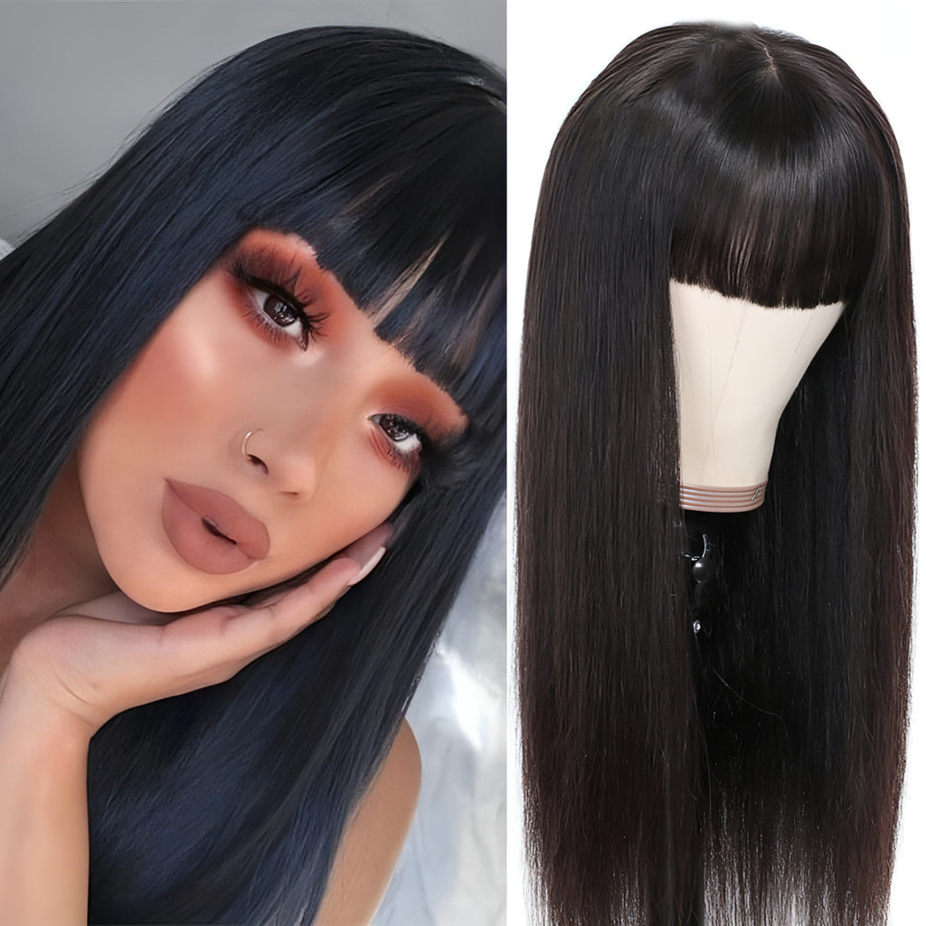 LuxeWave Headgear Upside Down Real Human Hair