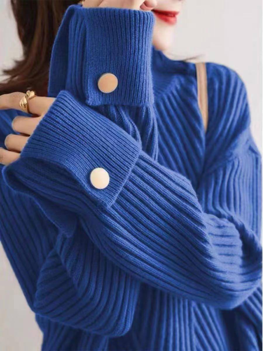 Herbst und Winter - Neuer Halbrollkragenpullover für Damen