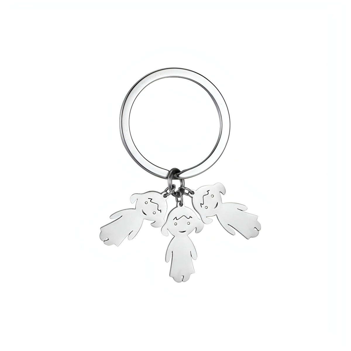 Personalized Name & Date Keychain – Custom Engraved Boy & Girl Keyring