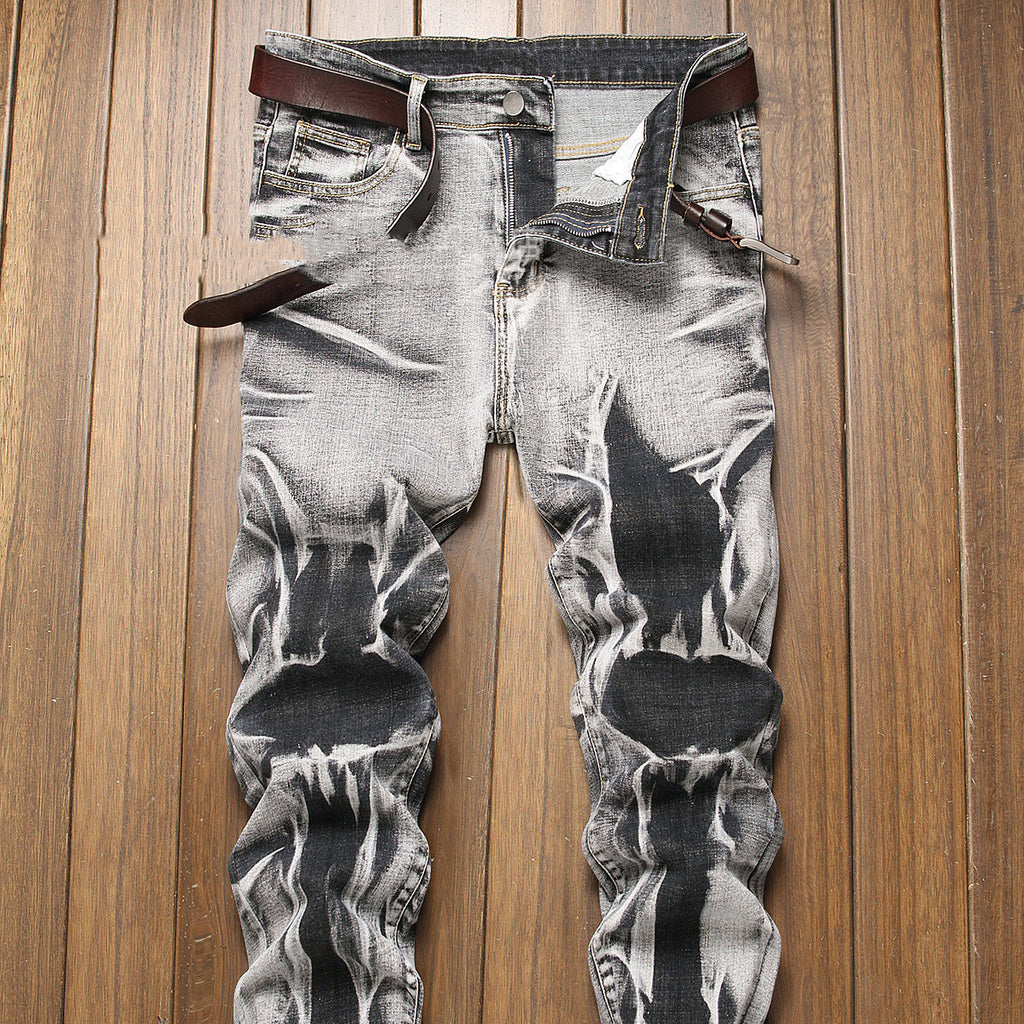 Urban Edge – Men’s Slim Fit Gray Washed Jeans