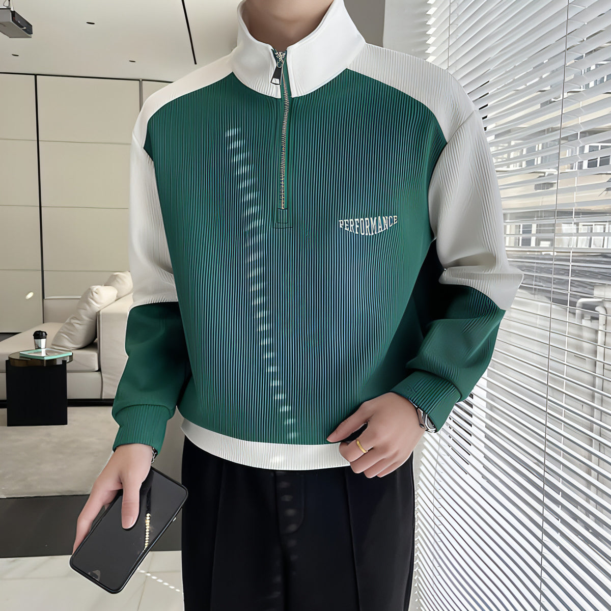 Men's Four Seasons Half-Zip Cotton Jacket