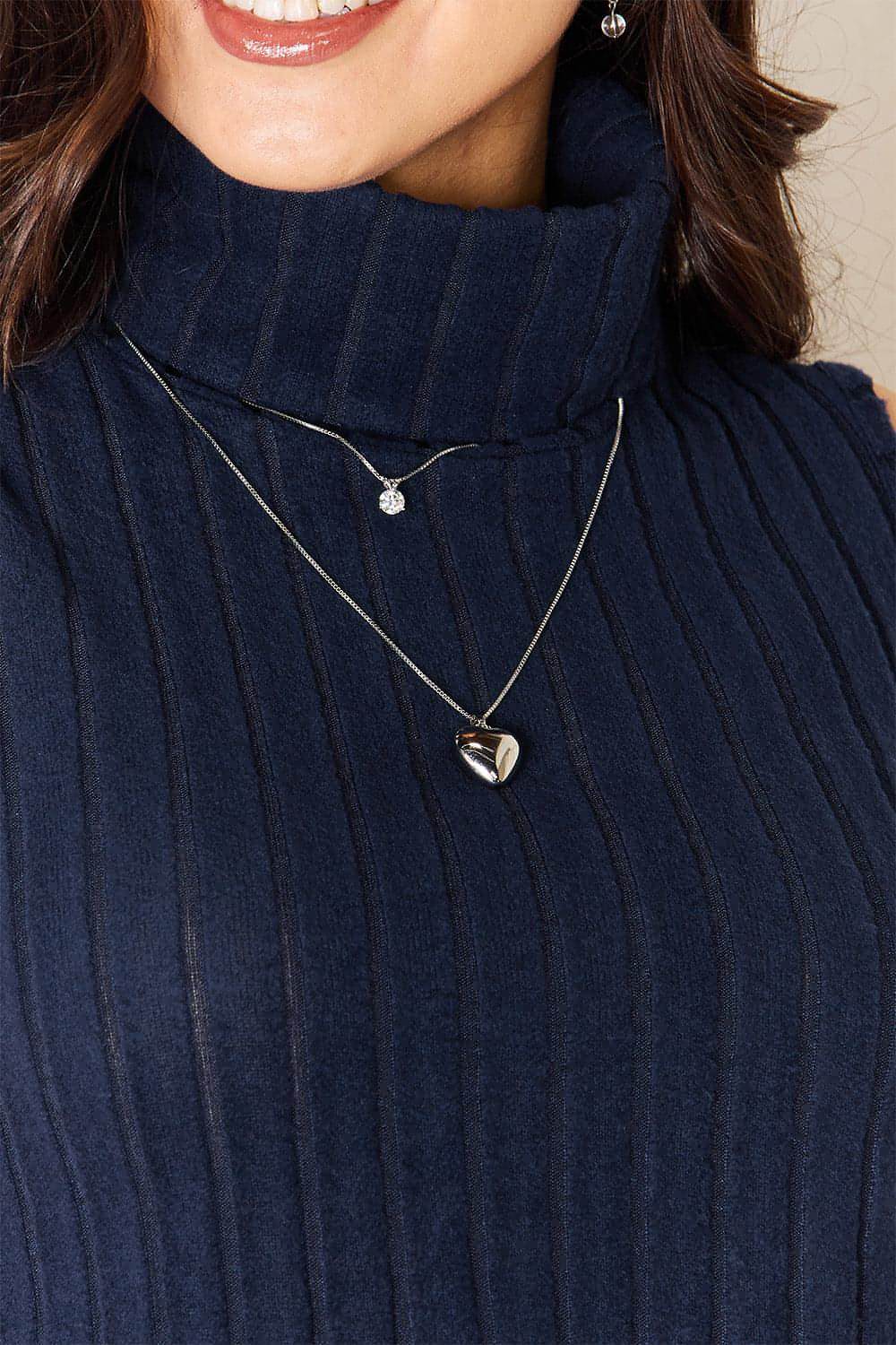 Débardeur à col roulé côtelé pleine taille Basic Bae