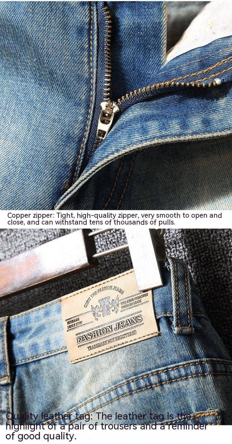Hong Kong Stil Zerrissene Jeans Amerikanischen Casual Lose