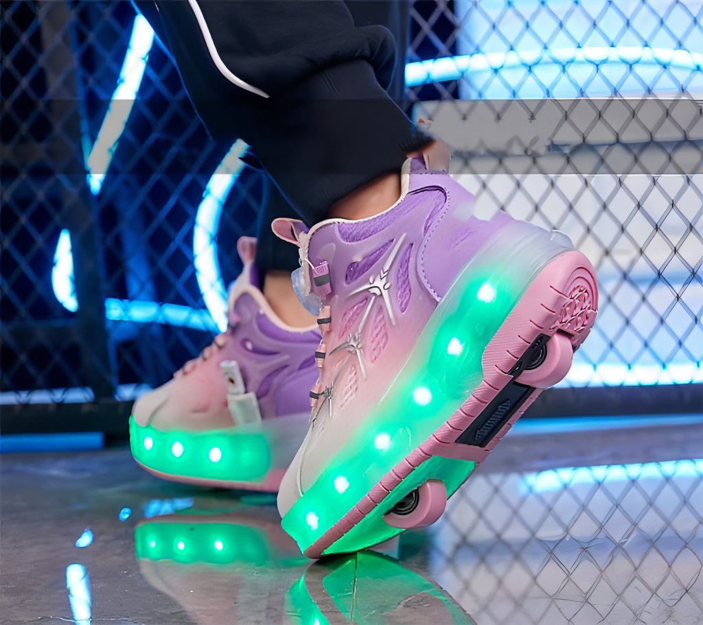 FlashRoll™ – Light-Up Knob Skates for Kids