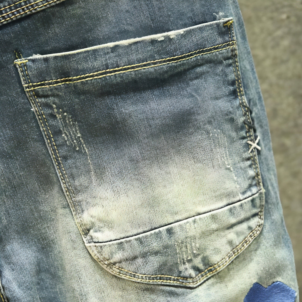 Blue Ripped Jeans Men's  Youth