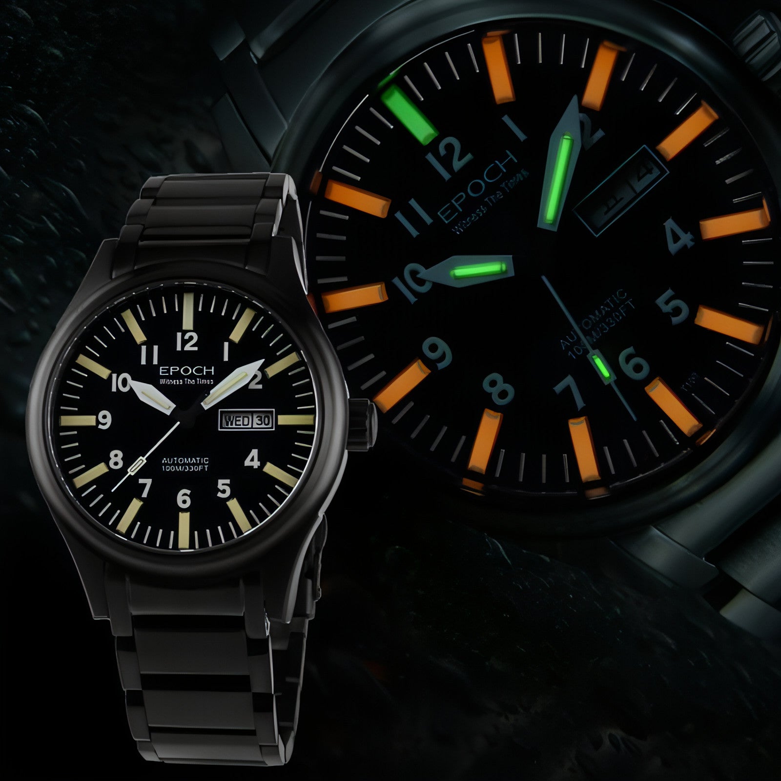 EPOCH - Men's Watch Rainbow Light Tube Automatic Mechanical Waterproof