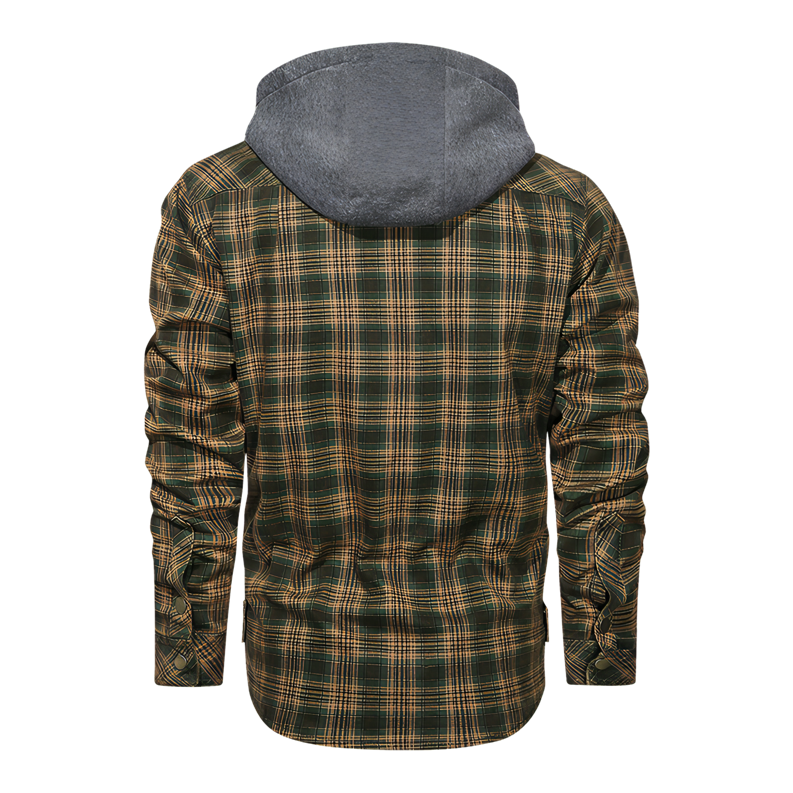 Men Long-sleeved Plaid Jacket