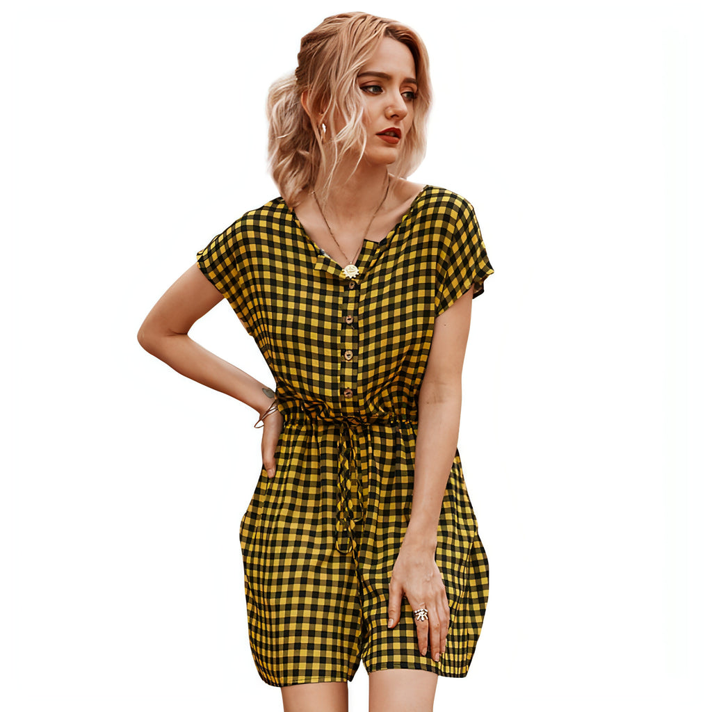 Jumpsuit mit Karomuster für den Alltag