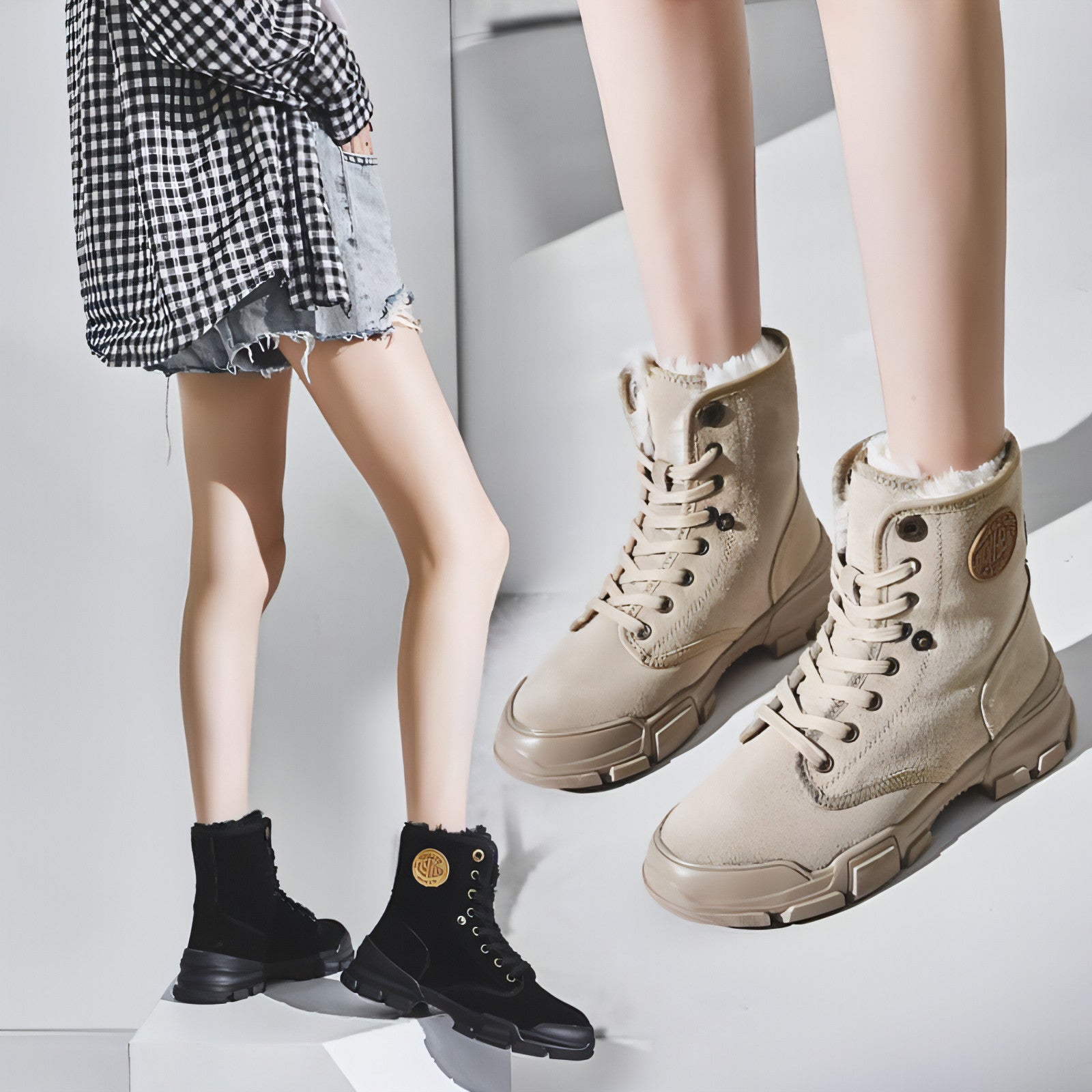 Zapatos de algodón con tubo de terciopelo Plus