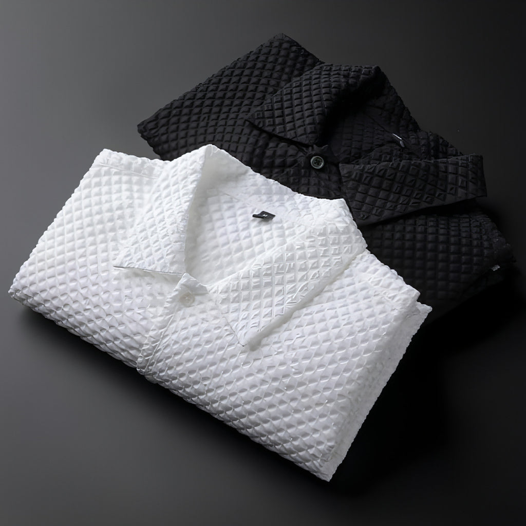 Camisa de vestir blanca de manga larga para hombre