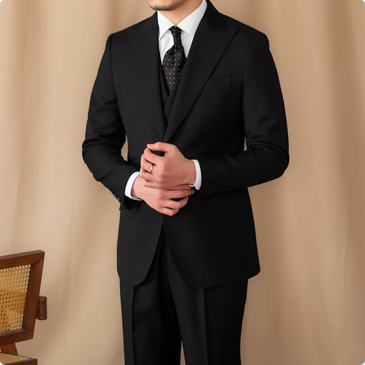 Woolverton™ – Three-Piece Pure Wool Business Suit