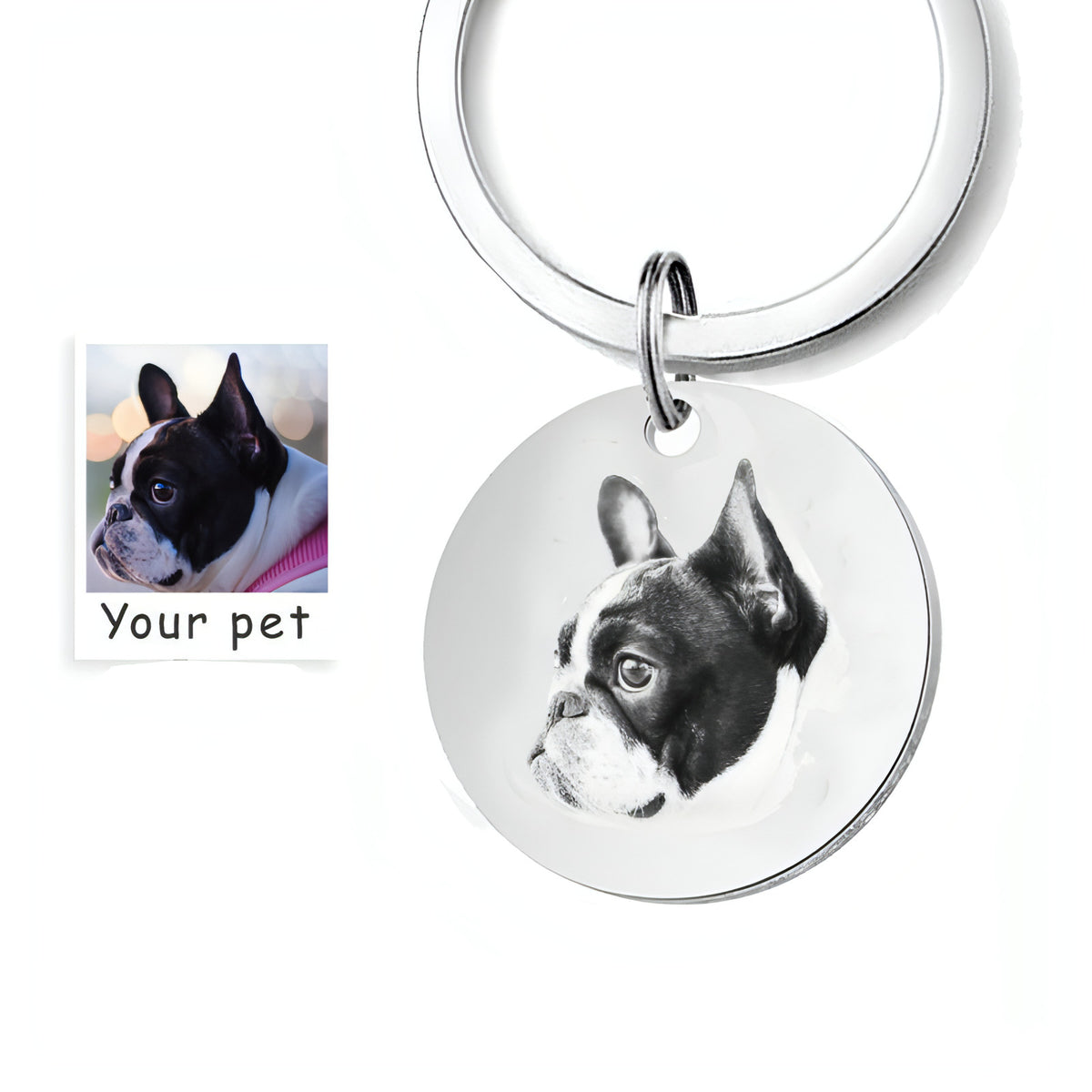 Custom Engraved Pet Photo & Name Keychain – A Forever Memory of Your