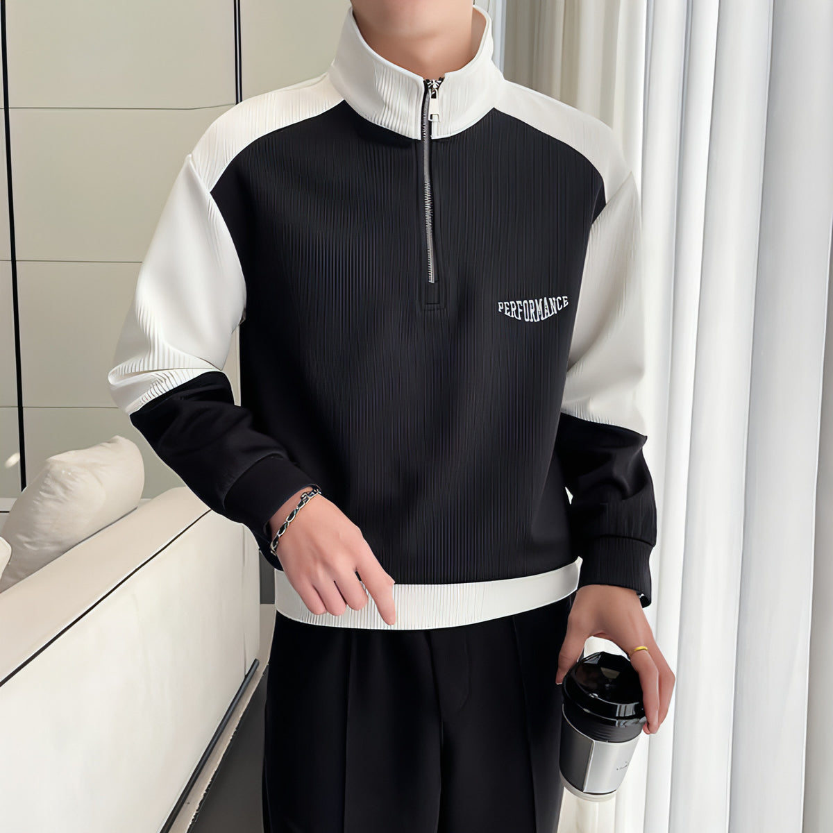 Men's Four Seasons Half-Zip Cotton Jacket