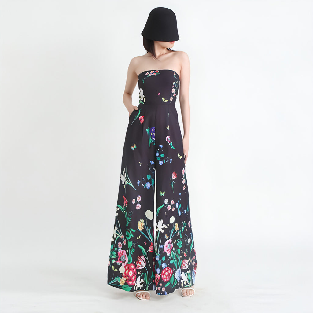 Overall mit botanischem Blumenmuster