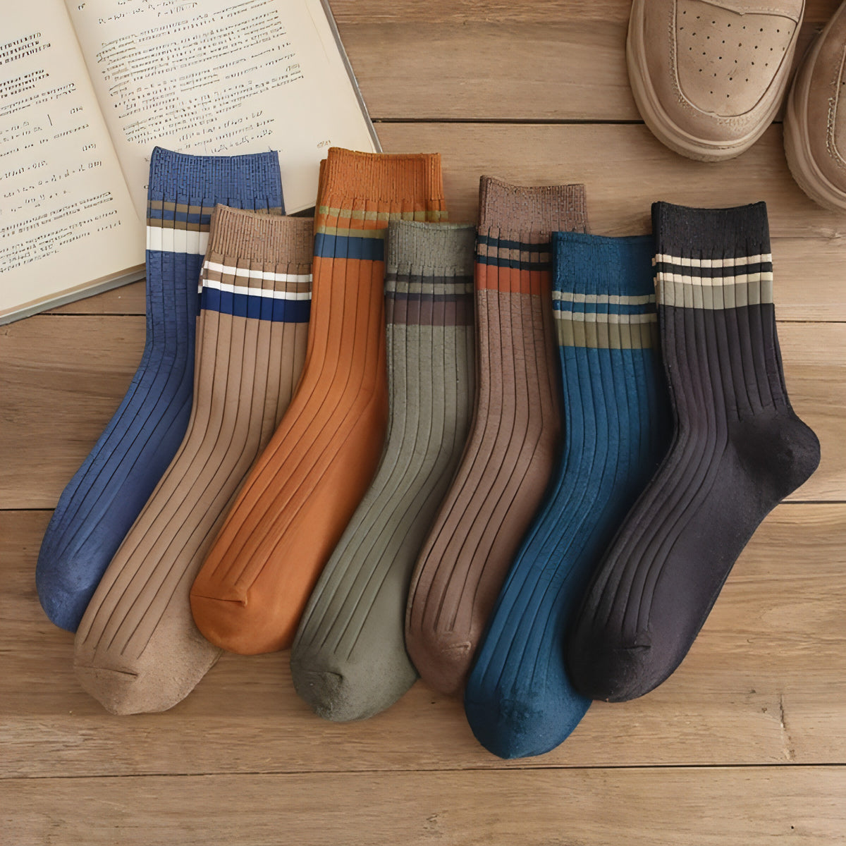 Calcetines de estilo académico para hombre