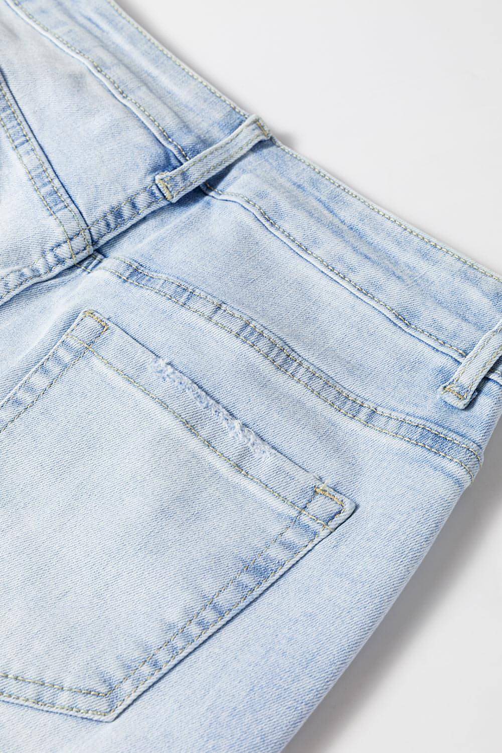Beau Blue Vintage Light Wash Jeans Destred Flare Jeans