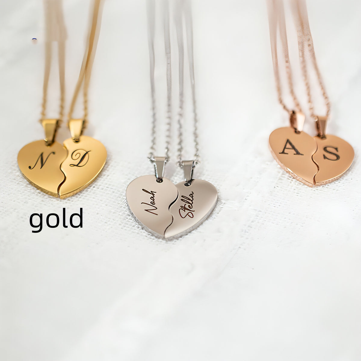 Personalized Stainless Steel Heart-shaped Necklace