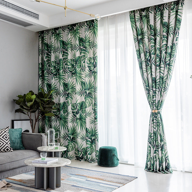 PalmaCasa™ – Light Tropical Leaf Curtain Panel