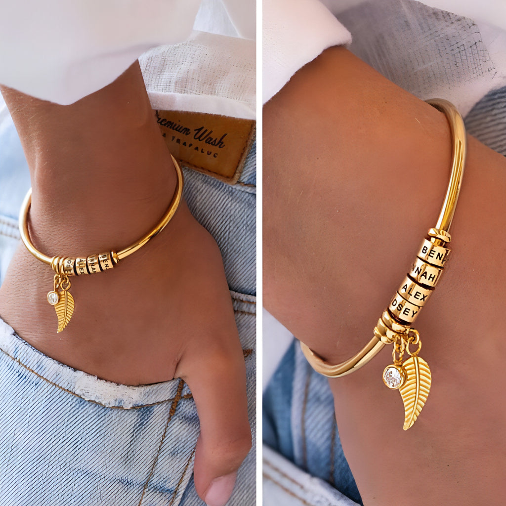 LuxeJewels™ – Birthstone Initial Bracelet