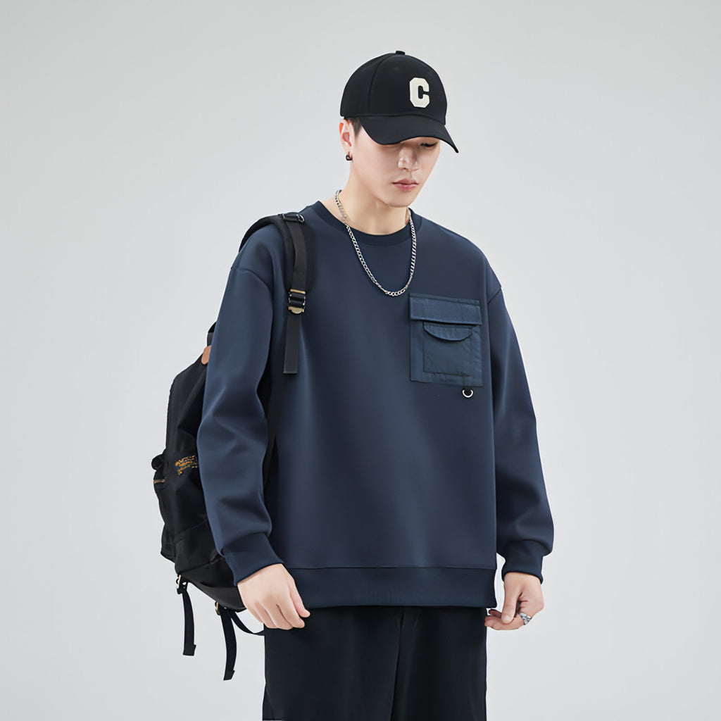 Men's Autumn Loose Round Neck Sweater