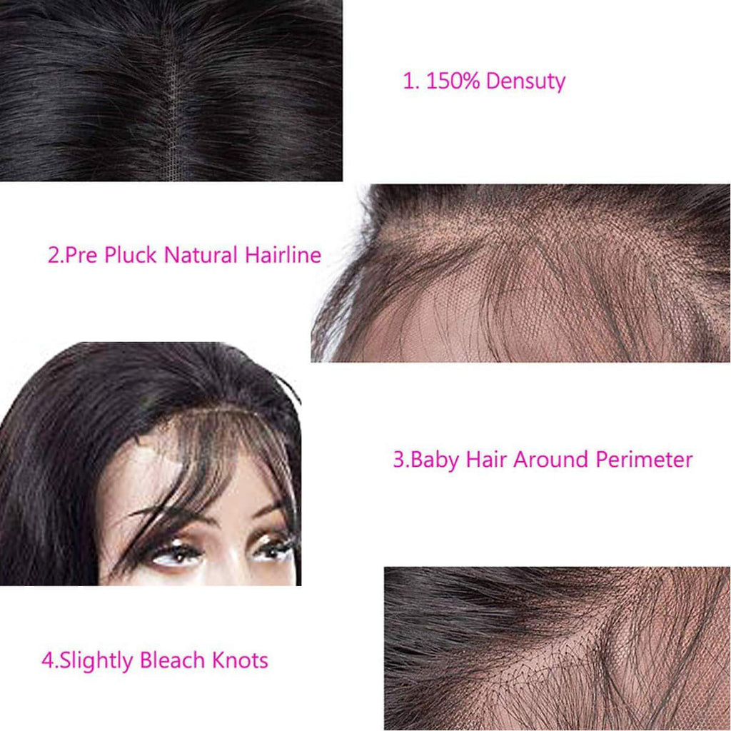 LuxeWave Natural Wig Real Hair - LuxeWave