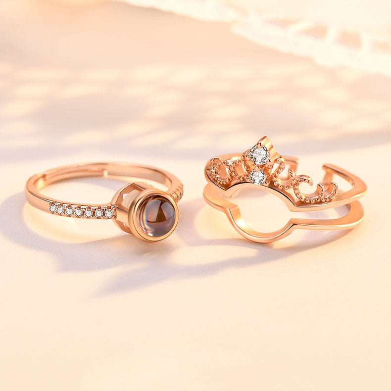 LuxeJewels™ – 925 Projection Ring with Personalized Photo