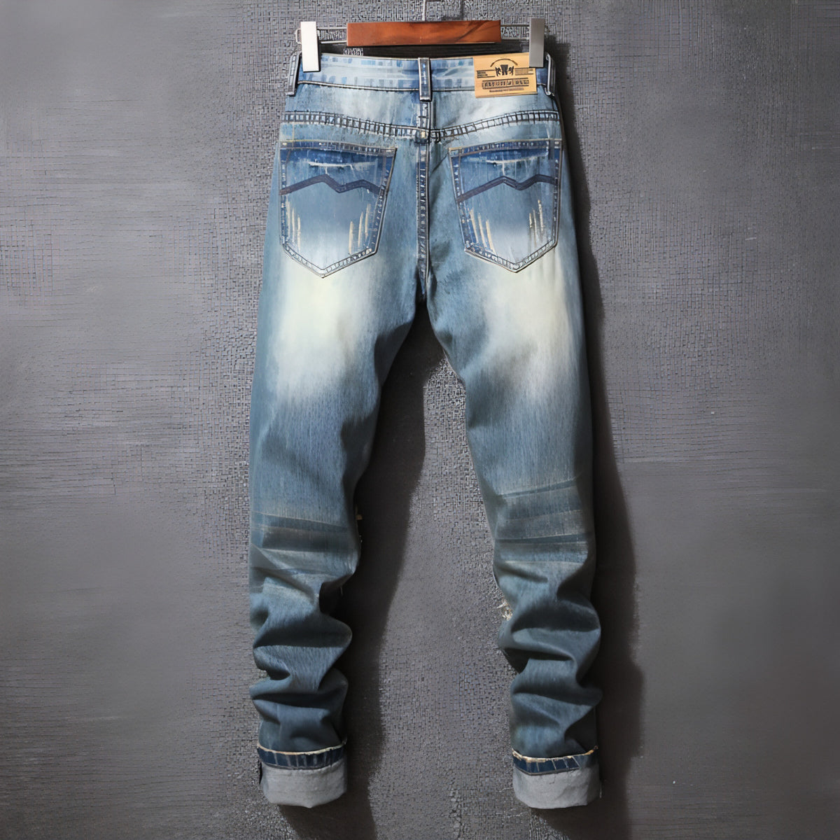 Hong Kong Stil Zerrissene Jeans Amerikanischen Casual Lose