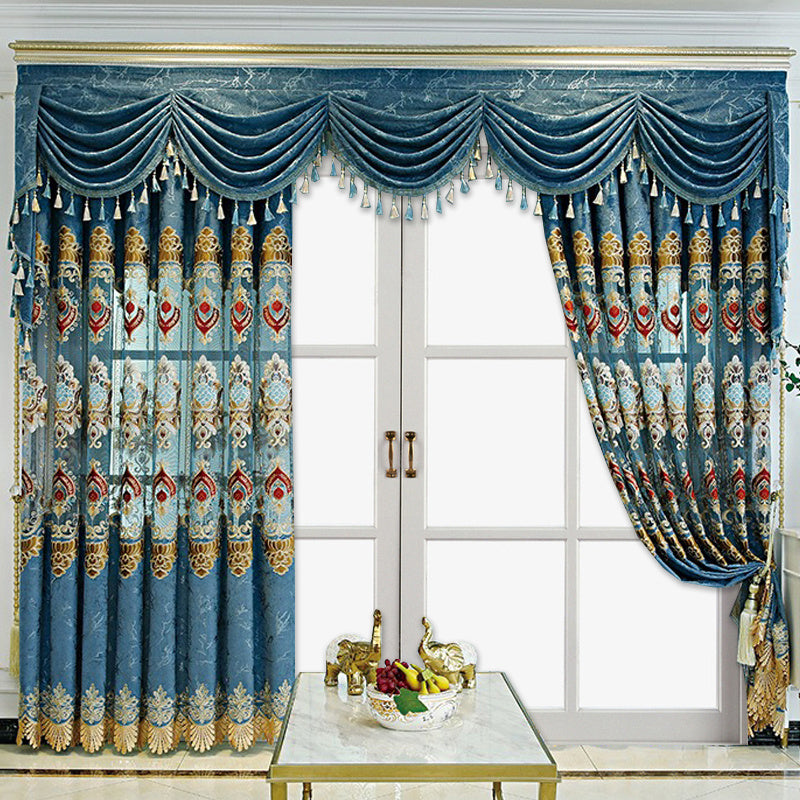 VeluRomi™ – Modern Velvet Embroidered Curtains for Light-Proof Elegance