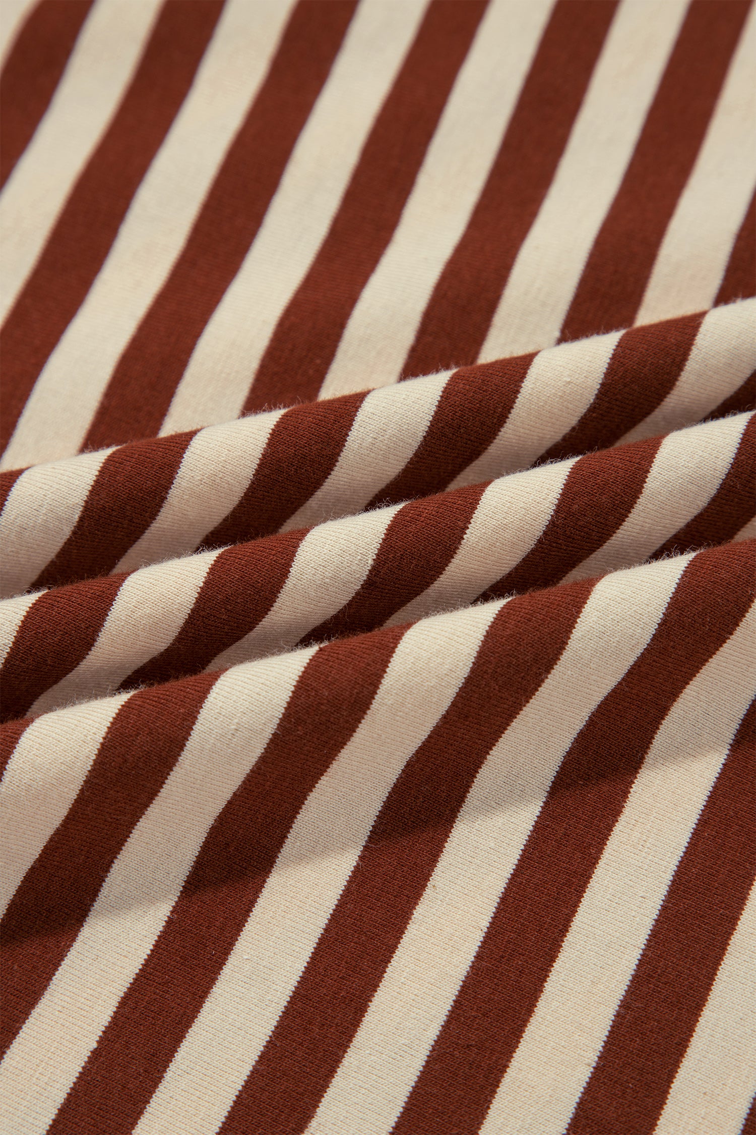 Brown Stripe Striped Colorblock Cuffs Round Neck Long Sleeve Shift Dress