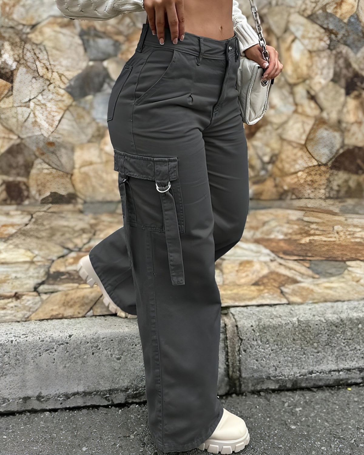 Pocket Pocket Casual Feminino (jeans e calças)