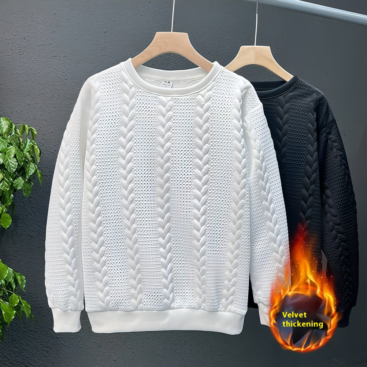 High Sense Internet Hot Fashion Brand Brushed Hoody Men