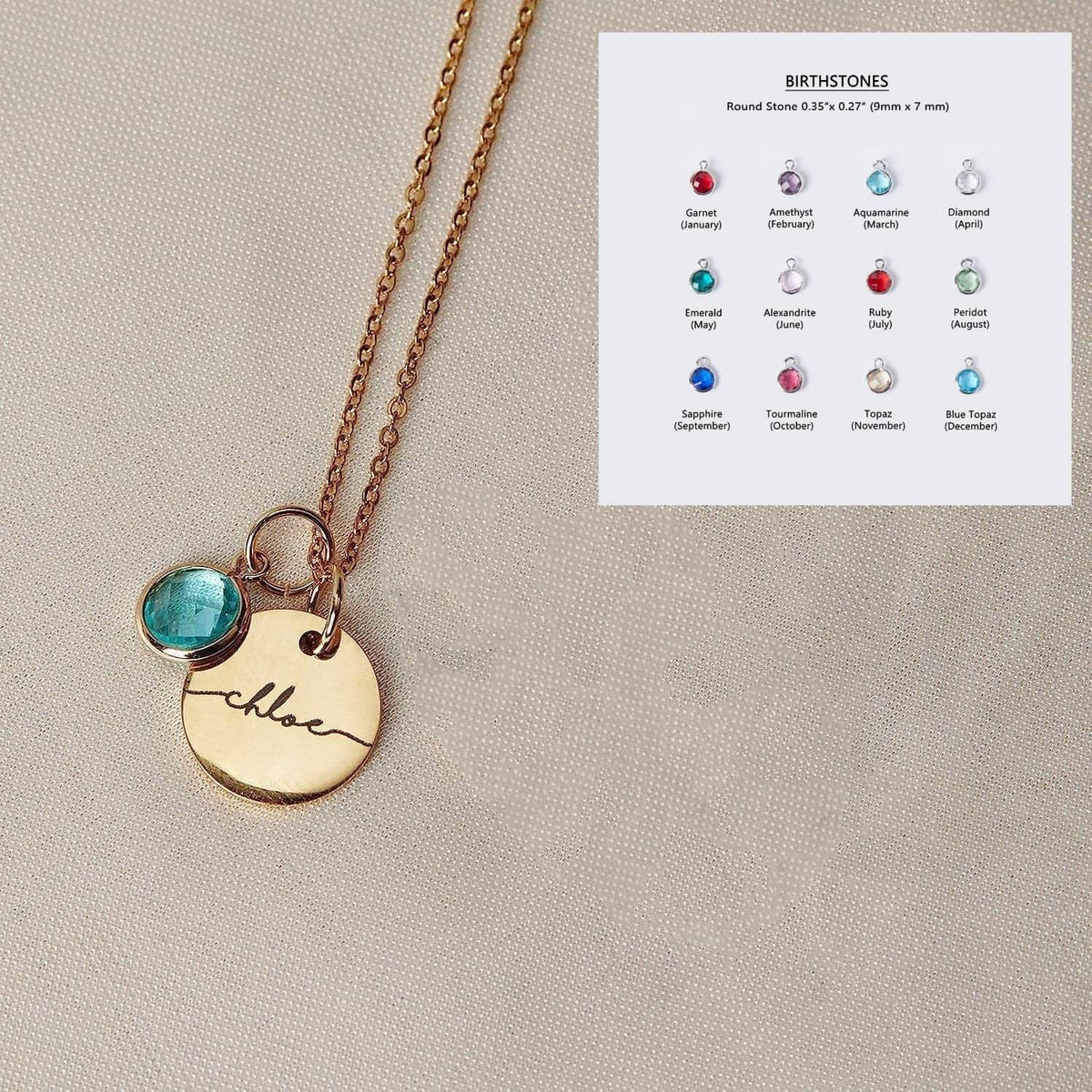 💎 Personalized Birthstone Name Necklace – A Gift from the Heart
