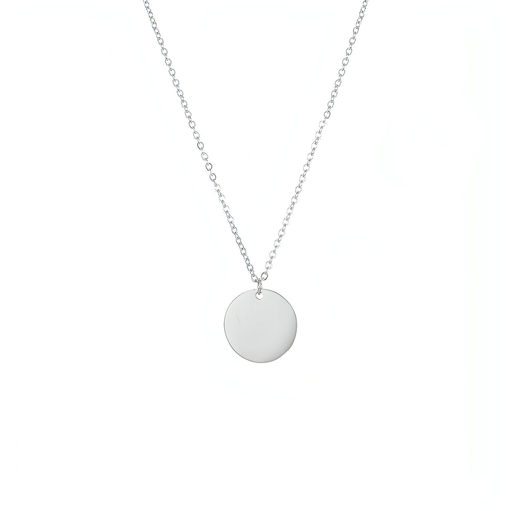 Minimalist Gold-Plated Round Pendant Necklace – A Timeless Statement!