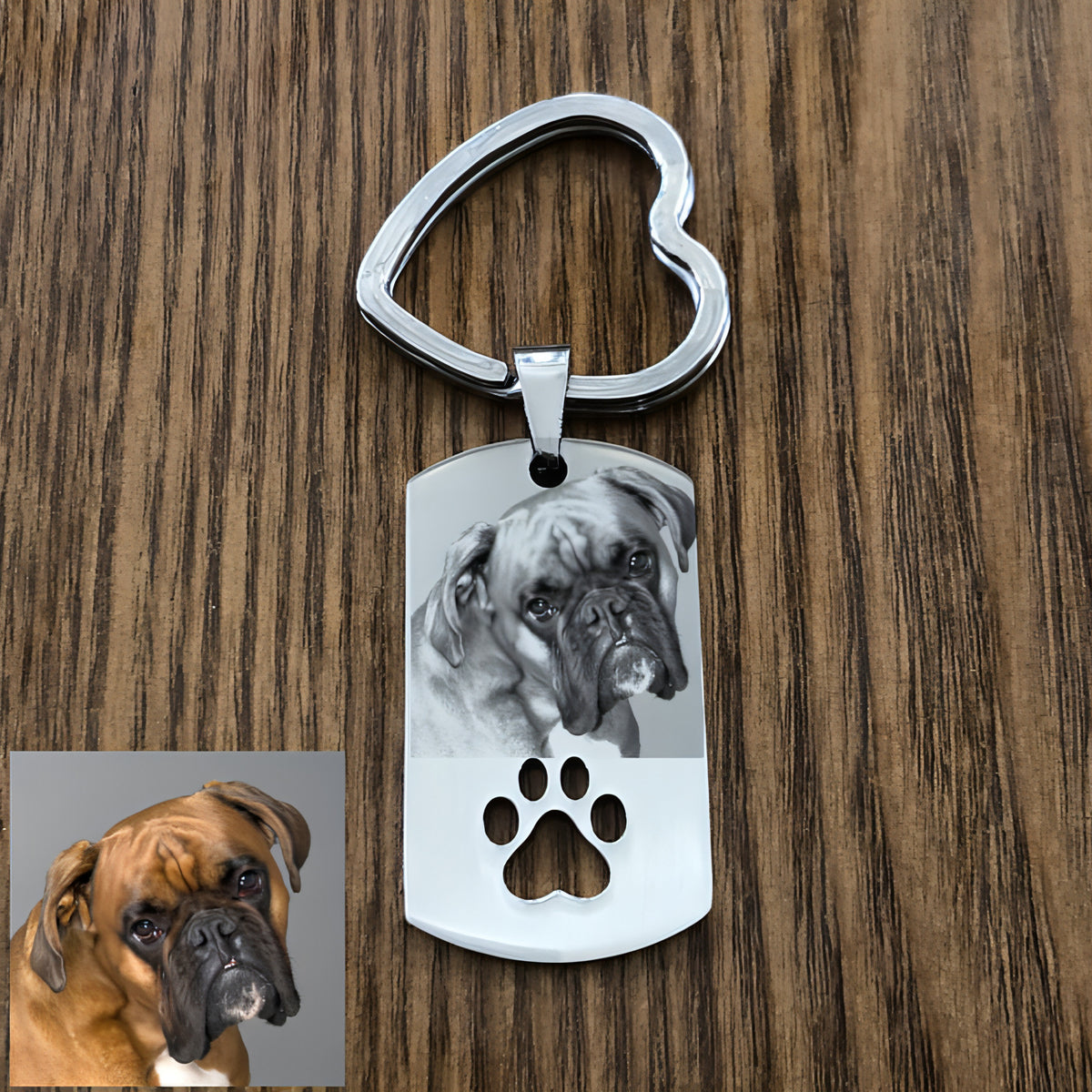 Keychain Stainless Steel Engraved