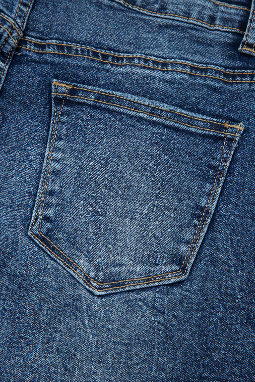 Beau Blue Acid Wash Pocket Detail Flare Jeans