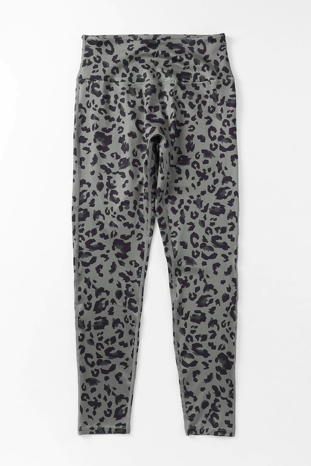 Leggings deportivos con estampado de leopardo clásico en gris