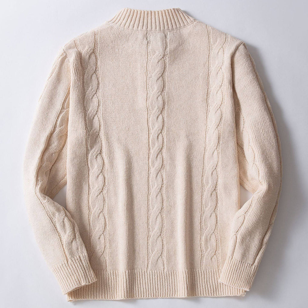 Casual Twisted Flower Solid Color Pullover tröja