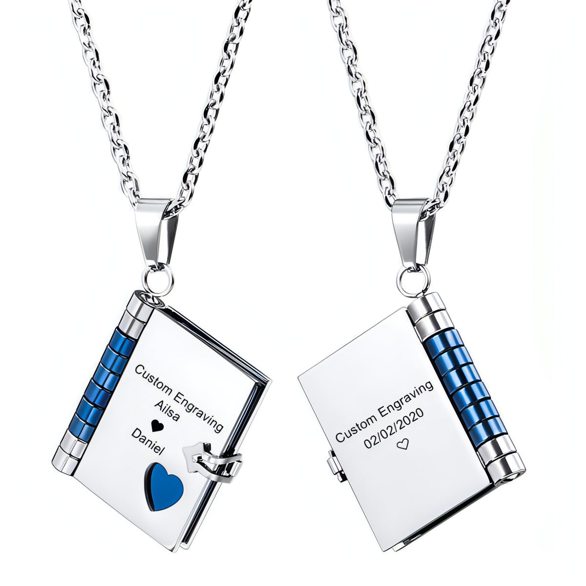 LuxeJewels™ – LoveBook™ Couple Pendant