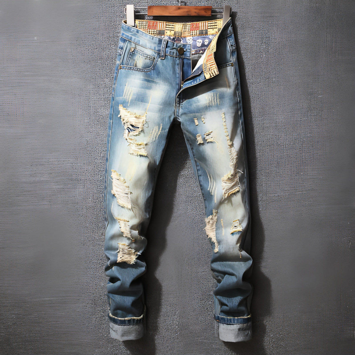 Hong Kong Stil Zerrissene Jeans Amerikanischen Casual Lose